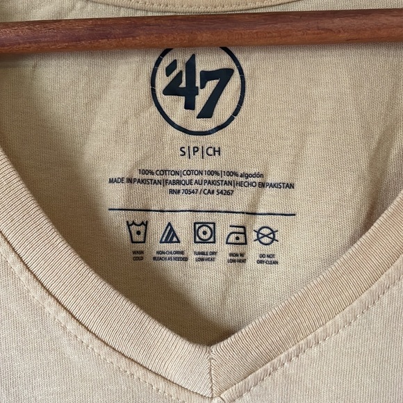 47 Brand Mizzou Tigers Light Yellow Graphic Tee / Short-sleeve / Size Small - Picture 4 of 5